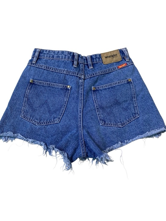 Wrangler For Urban Outfitters Blue Jean Shorts HI Bells Hi-Rise Size 27 - Picture 5 of 8